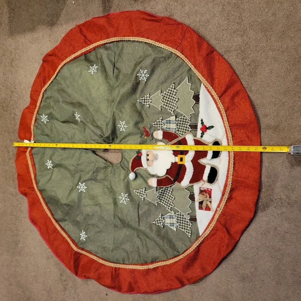 Christmas Tree Skirt Collar 48 Inch‎ Santa Soft Christmas Holiday